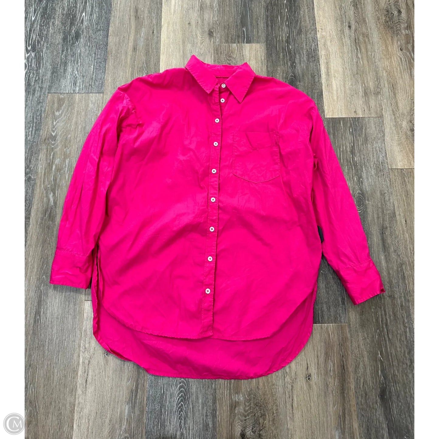 Blouse Long Sleeve By Maeve In Pink, Size: S