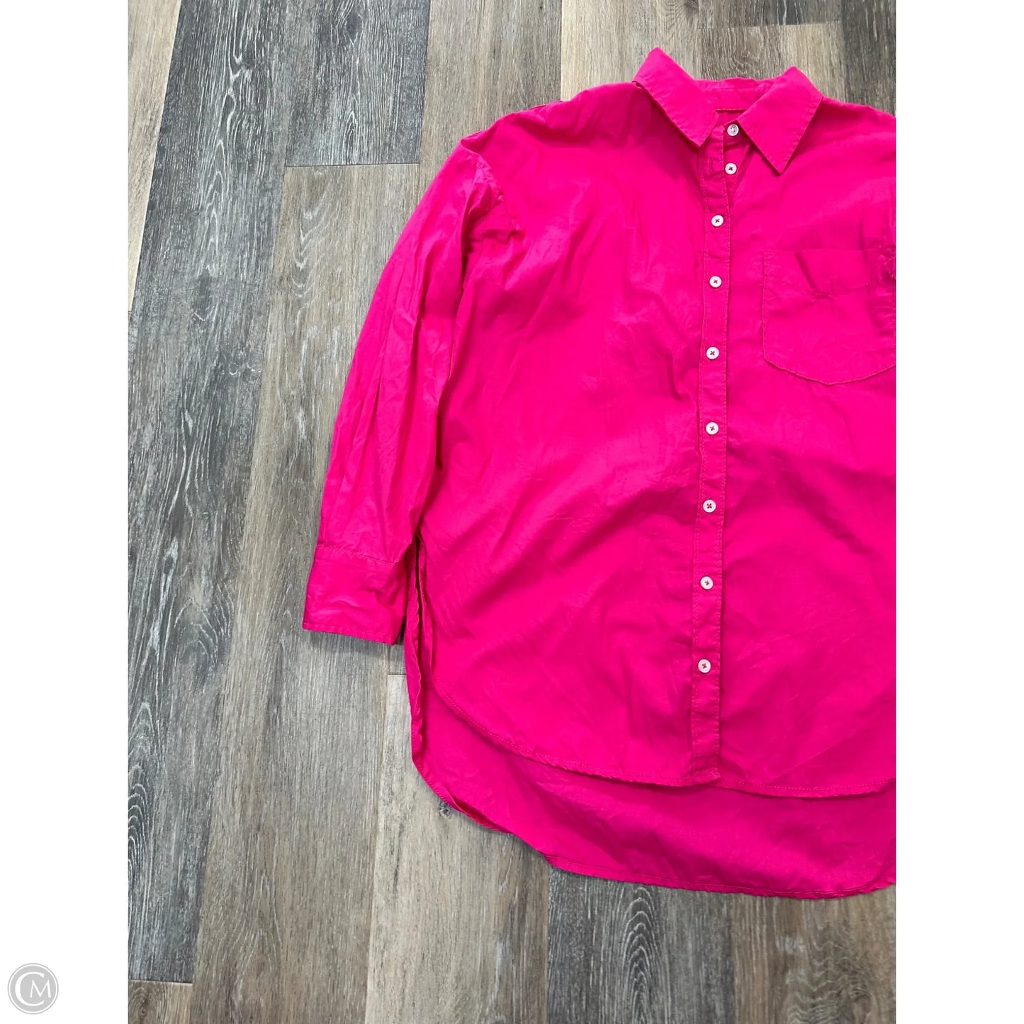 Blouse Long Sleeve By Maeve In Pink, Size: S
