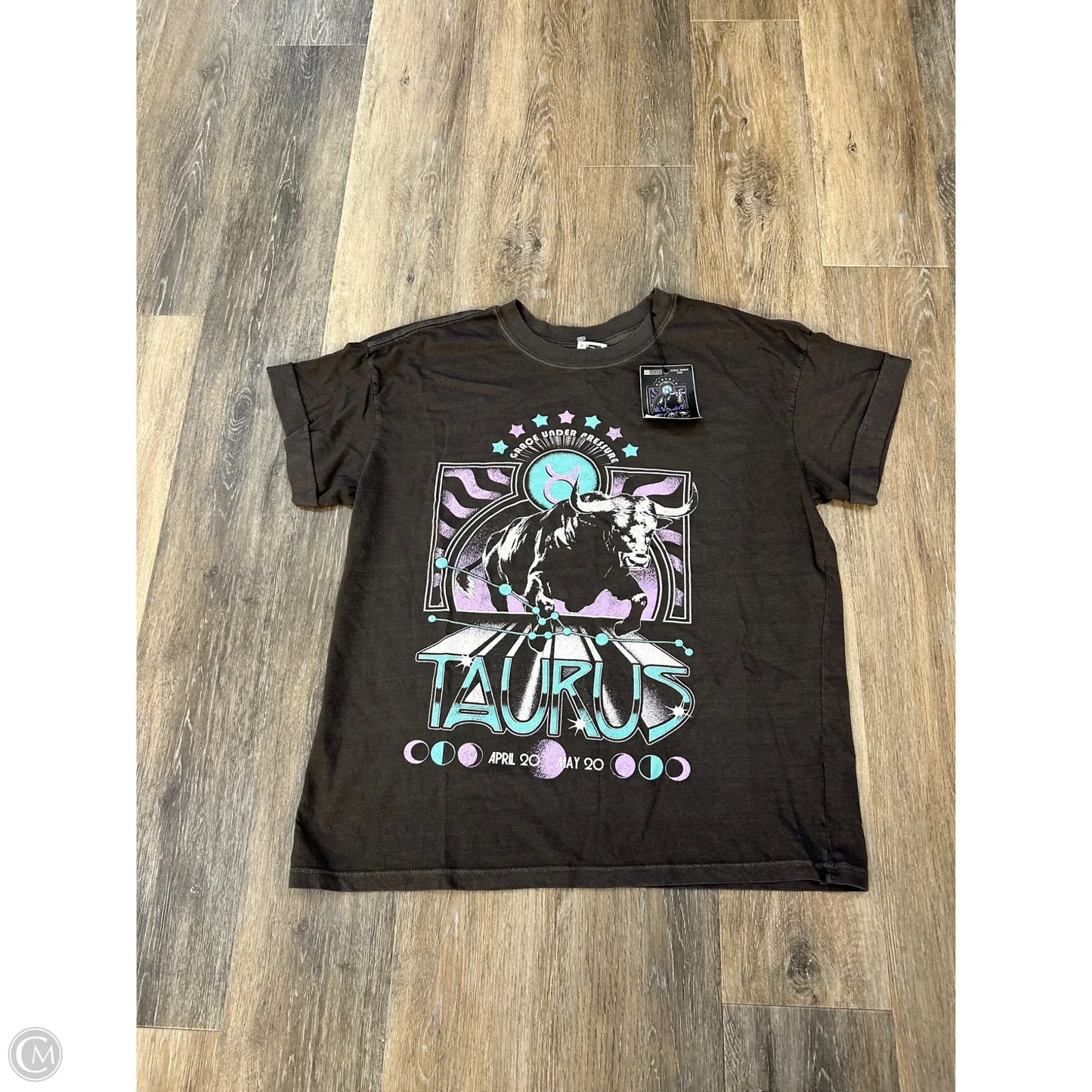 Top Short Sleeve By Girl Dangerous In Grey, Size: S