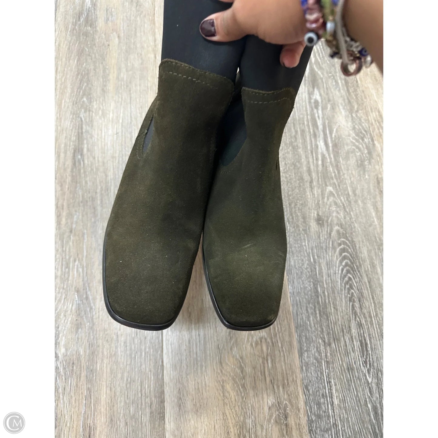 Boots Ankle Heels By Patina In Green, Size: 7