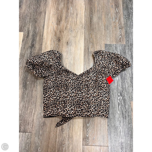 Blouse Short Sleeve By Marissa Webb In Animal Print, Size: M