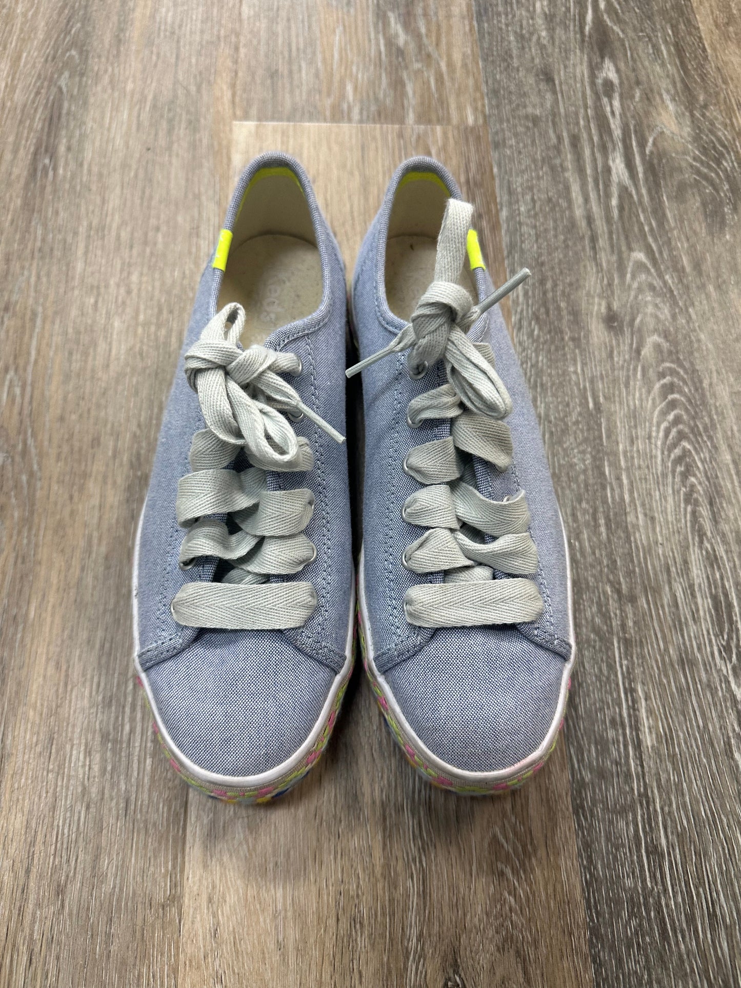 Blue Shoes Flats Keds, Size 7