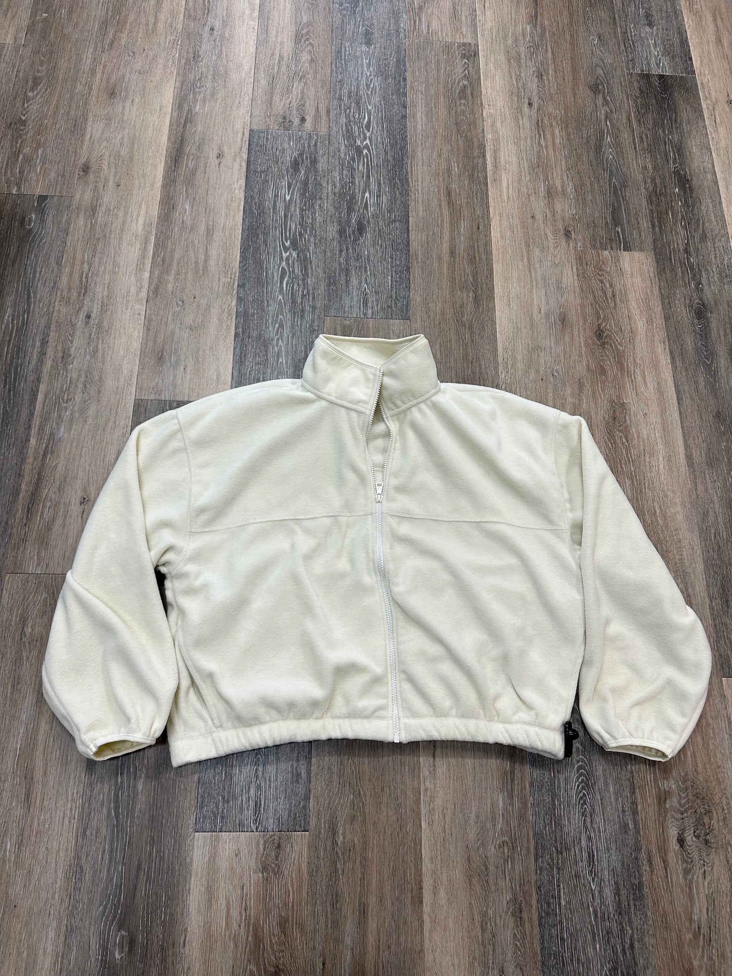 Cream Athletic Fleece Beyond Yoga, Size Xl