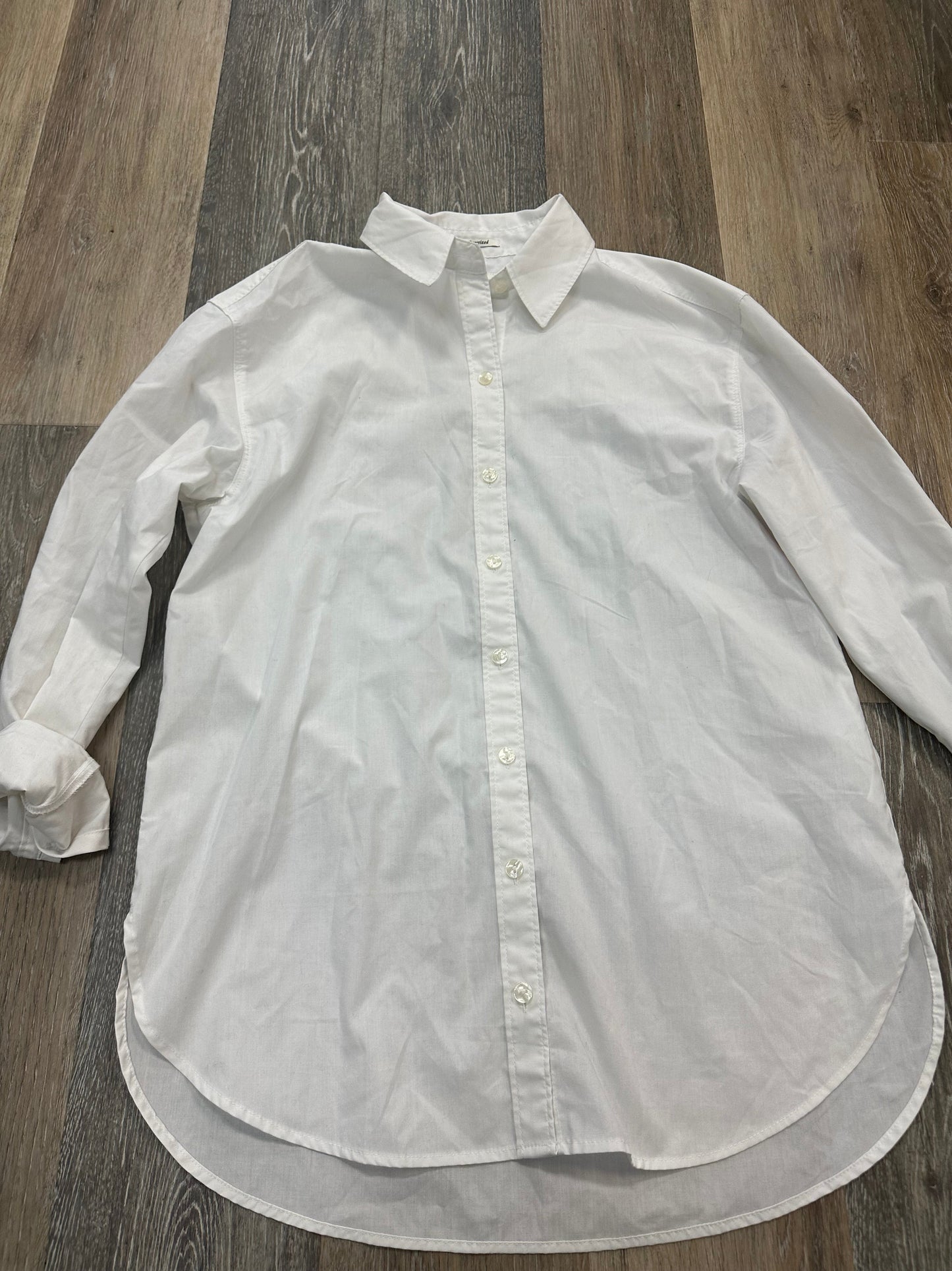 White Blouse Long Sleeve Abercrombie And Fitch, Size Xs