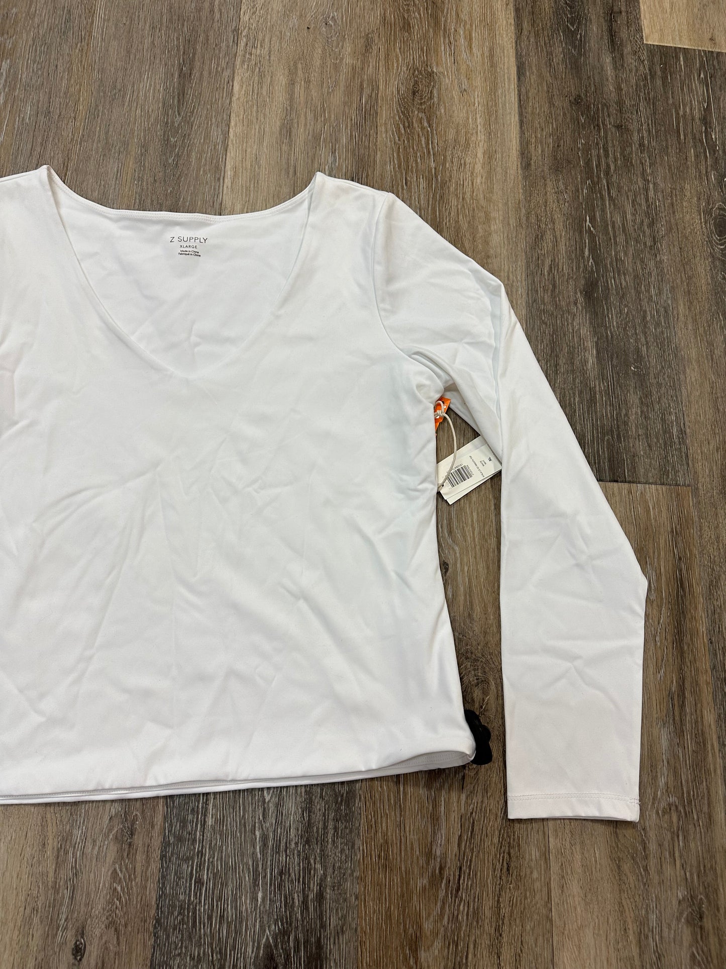 Top Long Sleeve By Z Supply In White, Size: Xl