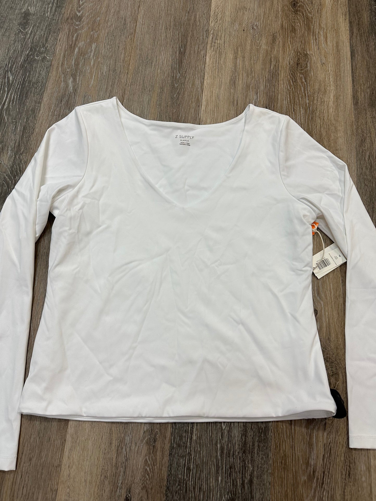 Top Long Sleeve By Z Supply In White, Size: Xl