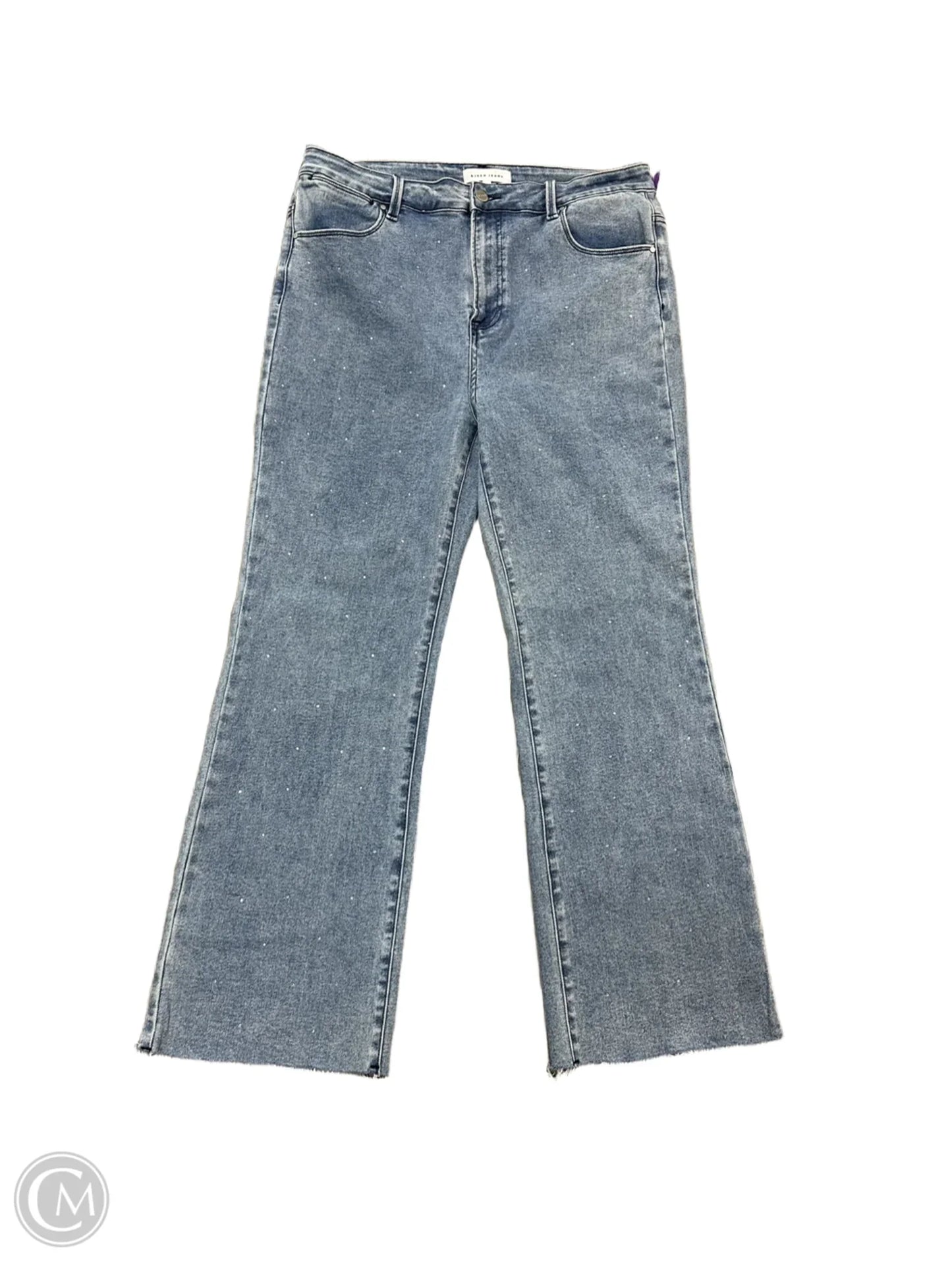 Jeans Straight By Risen In Blue Denim, Size: 1x