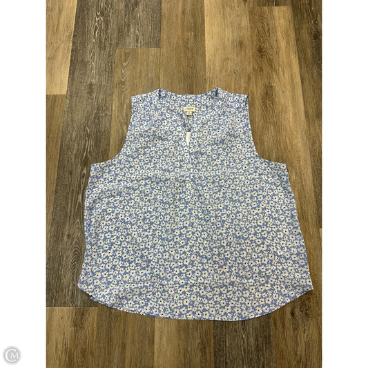 Top Sleeveless By J. Crew In Blue, Size: Xl