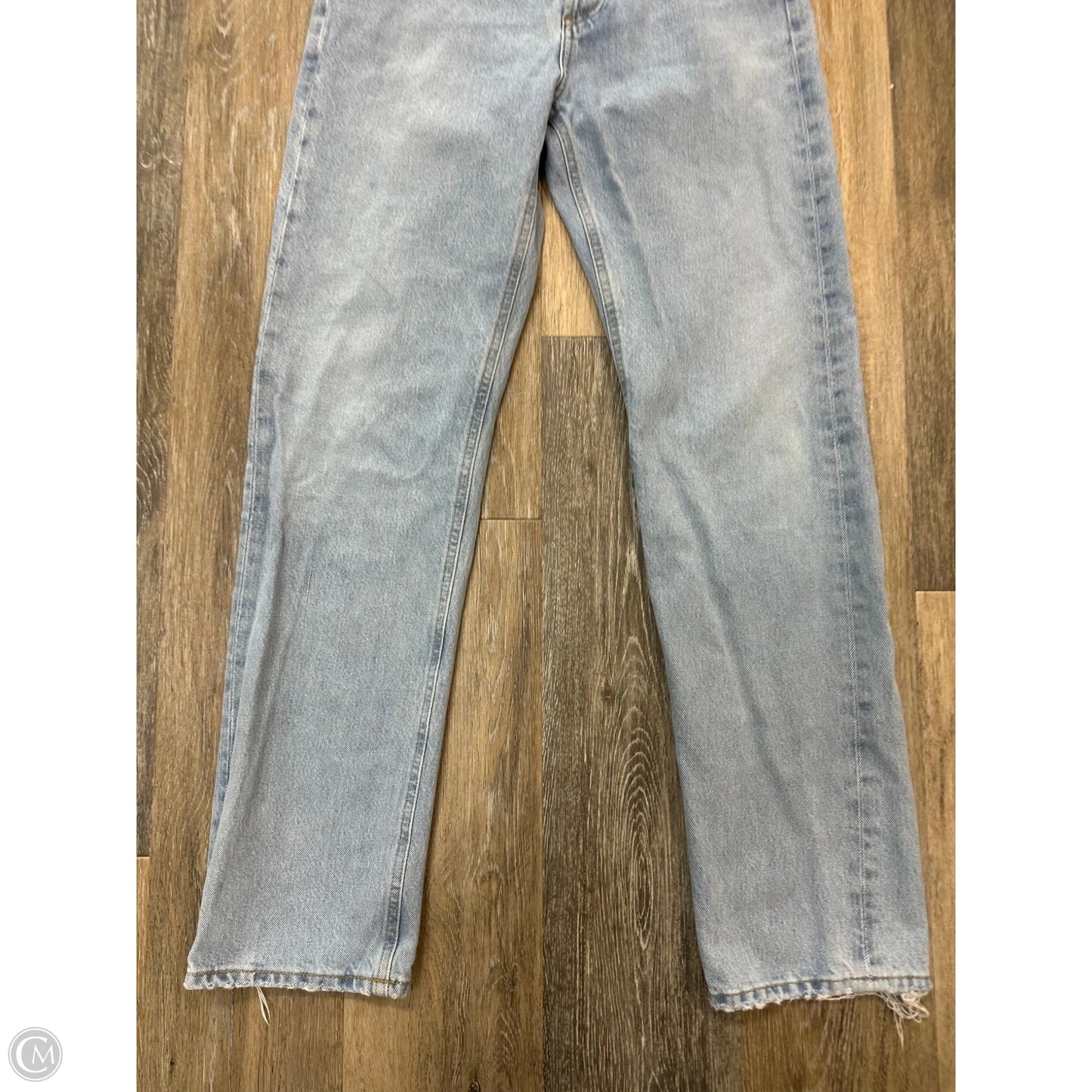 Jeans Straight By Agolde In Blue Denim, Size: 0