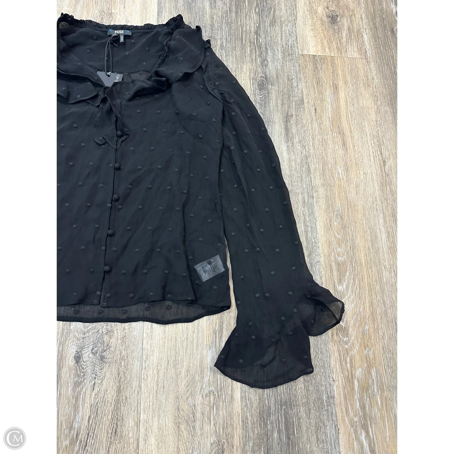 Blouse Designer By Paige In Black, Size: Xs