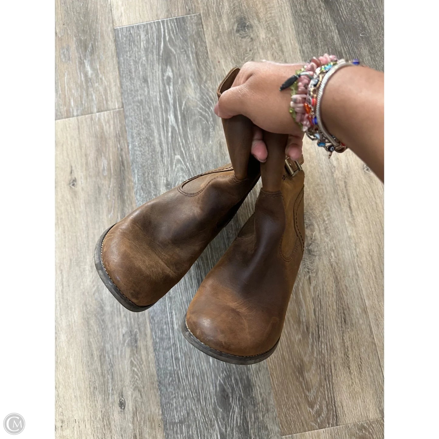 Boots Ankle Heels By Harley Davidson In Brown, Size: 7.5