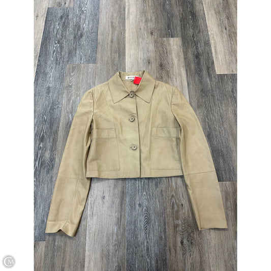 Jacket Leather By Spartina In Beige, Size: S