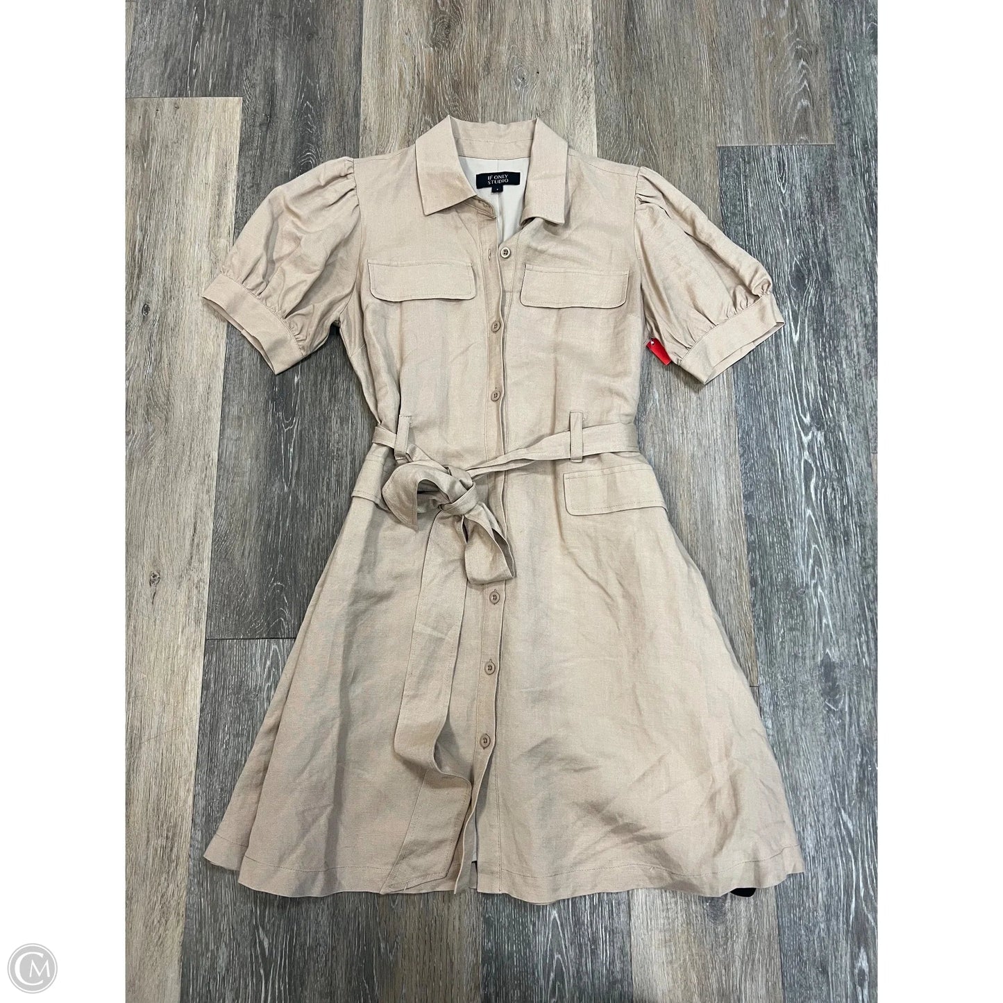 Dress Casual Midi By If Only Studio In Beige, Size: S