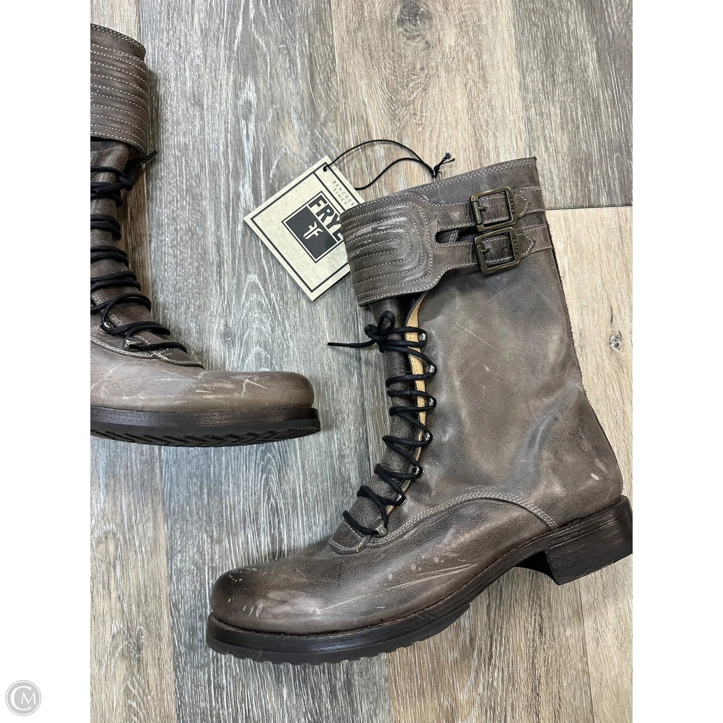 Boots Designer By Frye In Grey, Size: 11