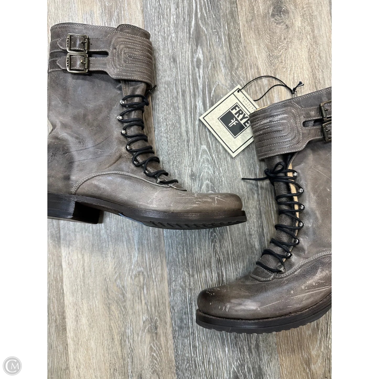 Boots Designer By Frye In Grey, Size: 11