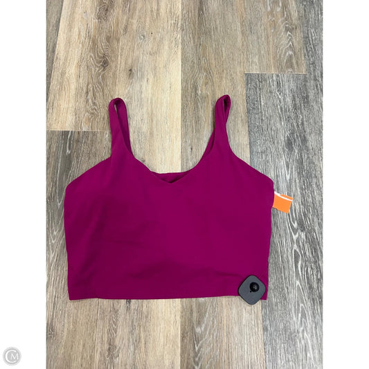 Athletic Bra By Lululemon In Pink Size: 14