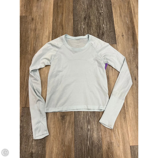 Athletic Top Long Sleeve Crewneck By Lululemon In Blue, Size: 6