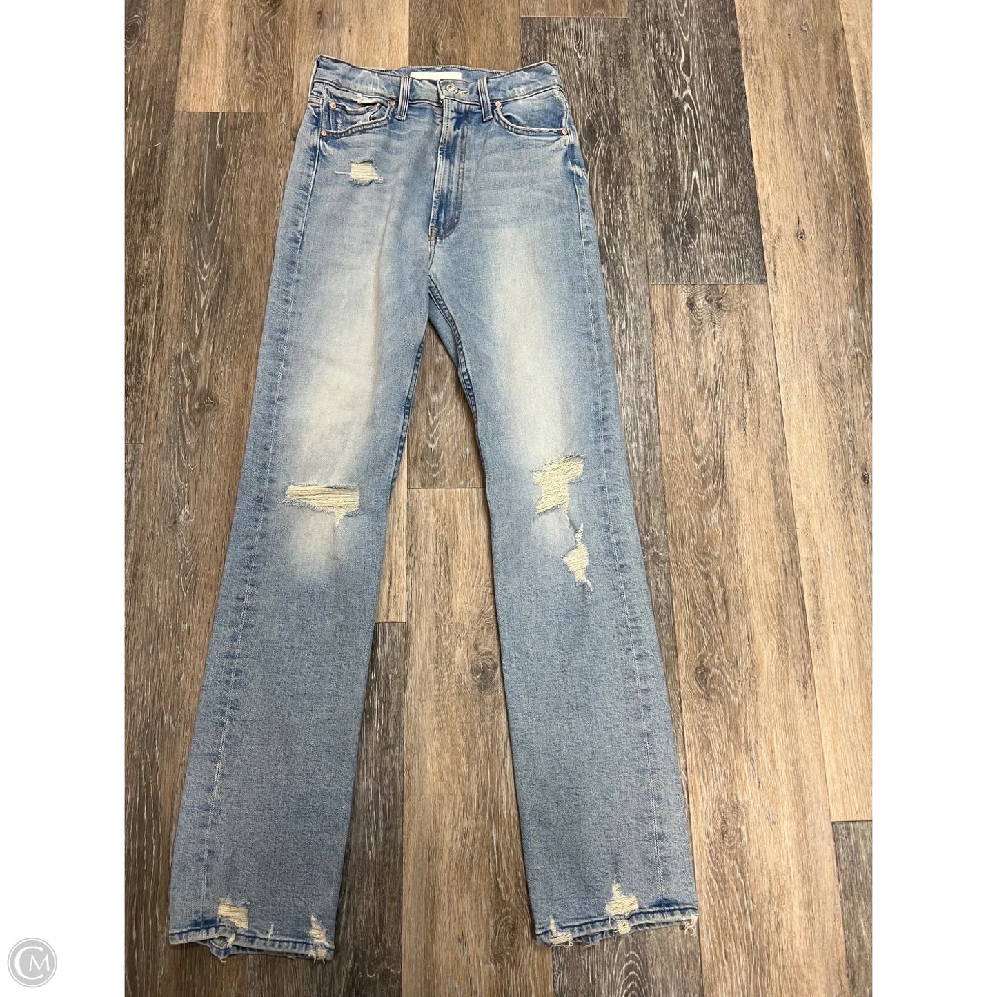 Jeans Straight By Mother In Blue Denim, Size: 2/26
