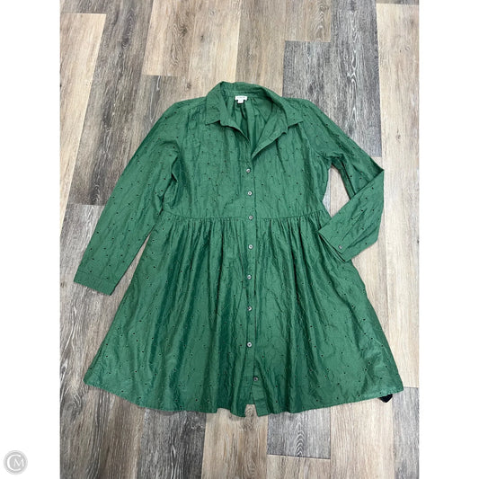 Dress Casual Midi By J. Crew In Green, Size: 12