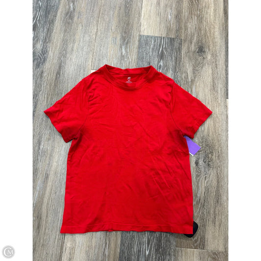 Athletic Top Short Sleeve By New Balance In Red, Size: S