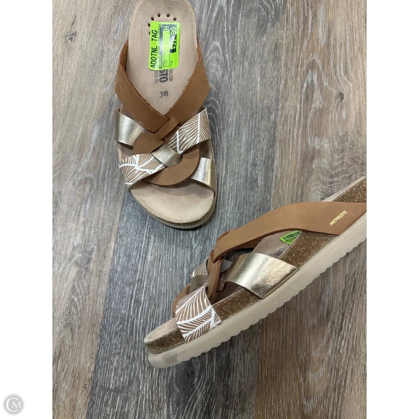 Sandals Flats By Mephisto In Silver, Size: 6