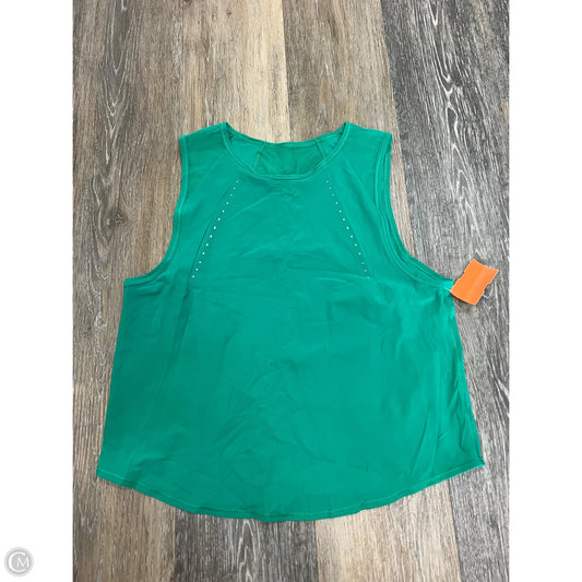 Athletic Tank Top By Lululemon In Green, Size: S