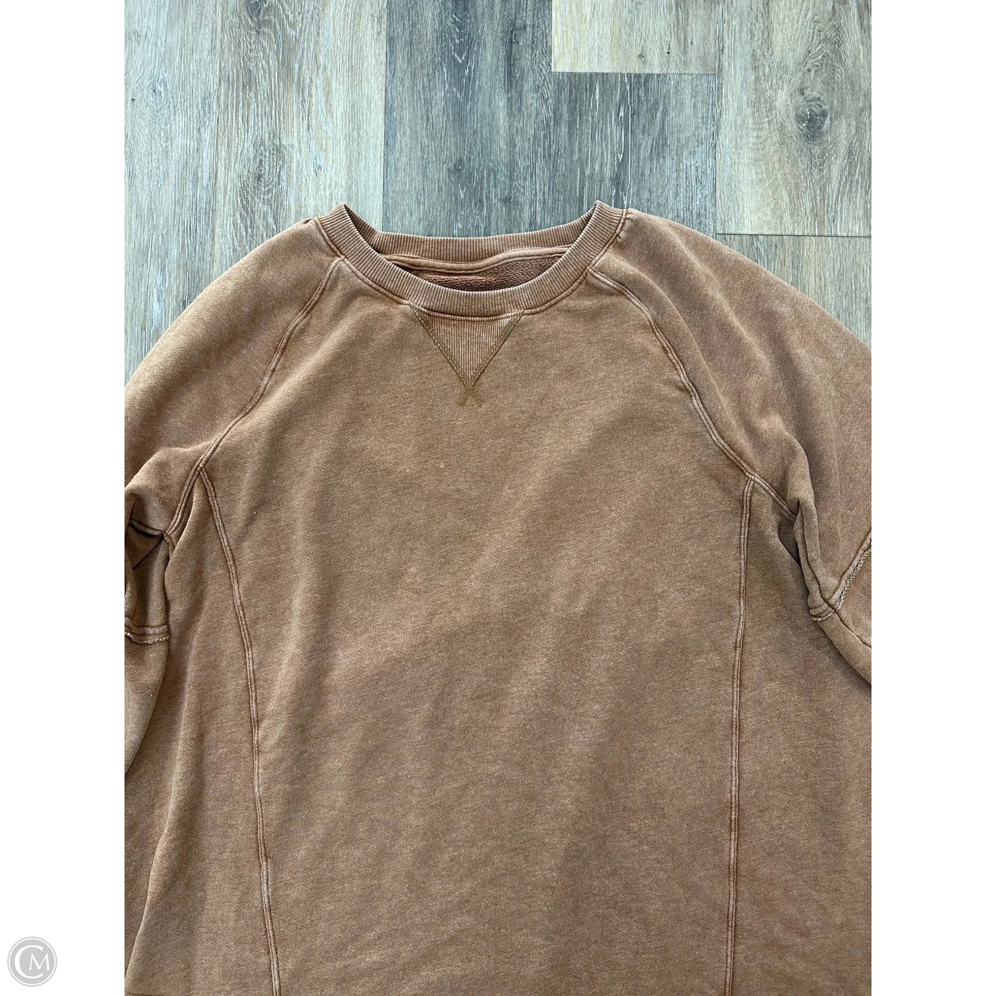 Sweatshirt Crewneck By American Eagle In Tan, Size: M