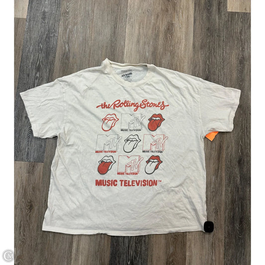 Top Short Sleeve By American Eagle In Cream, Size: Xxl