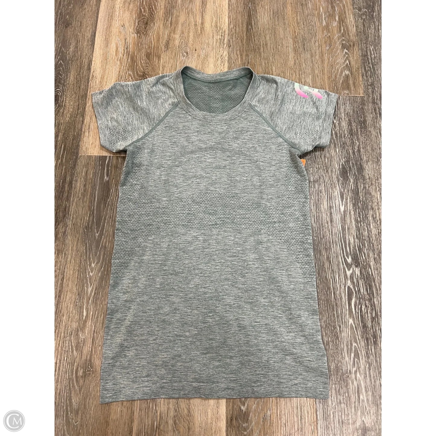 Athletic Top Short Sleeve By Lululemon x Peloton In Green, Size: 6