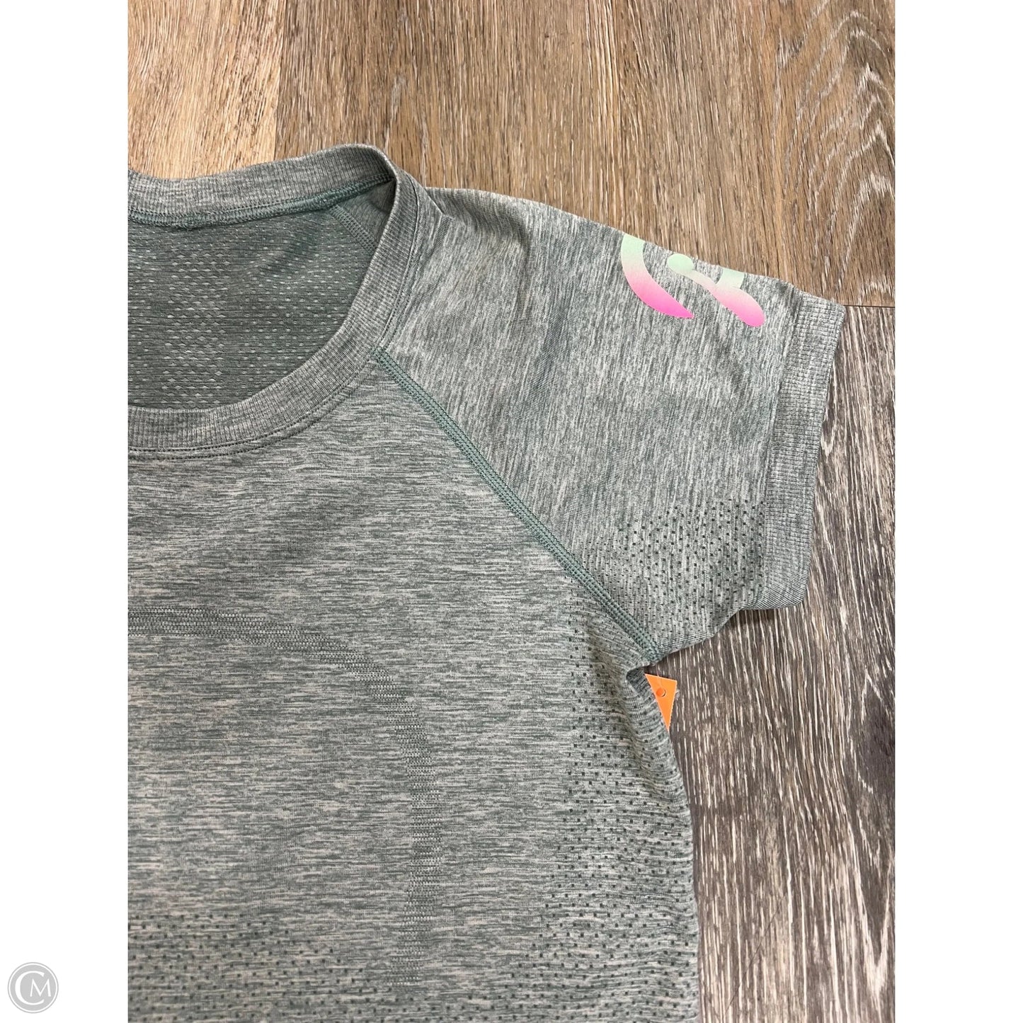 Athletic Top Short Sleeve By Lululemon x Peloton In Green, Size: 6