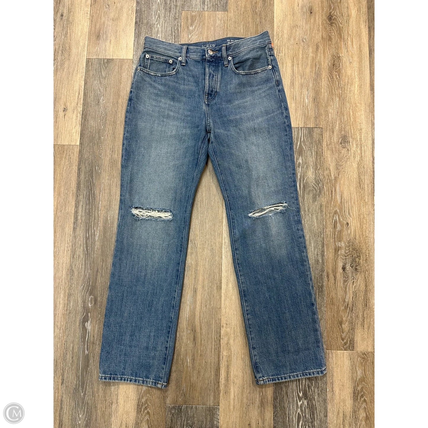 Jeans Straight By J. Crew In Blue Denim, Size: 4
