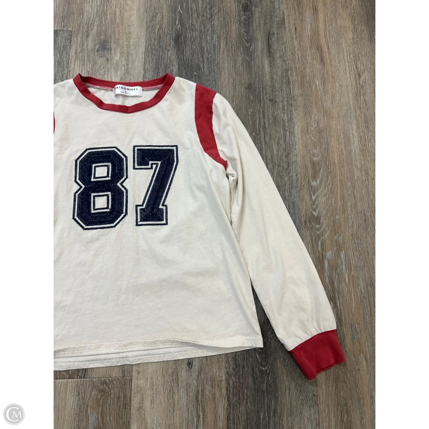 Top Long Sleeve By Raisonelle In Cream, Size: S