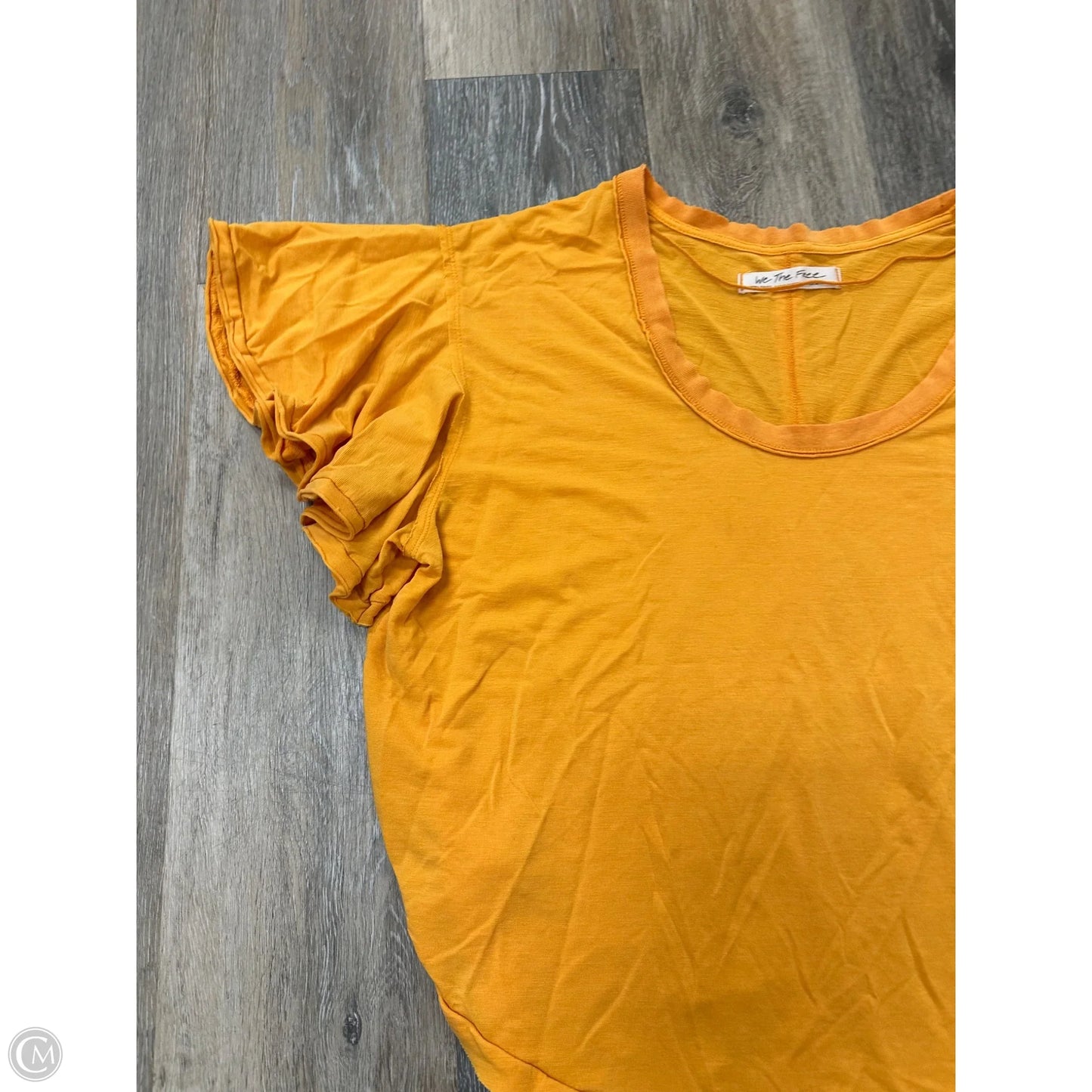 Top Short Sleeve By We The Free In Yellow, Size: Xs