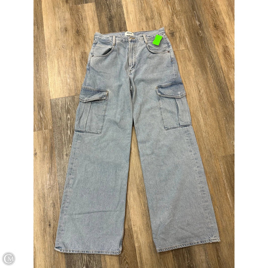 Jeans Wide Leg By Agolde In Blue Denim, Size: 6/28