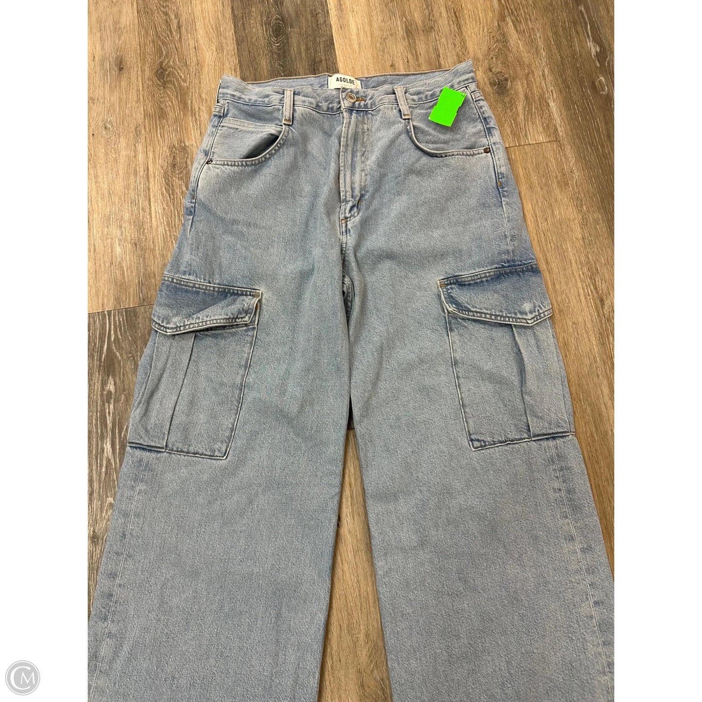 Jeans Wide Leg By Agolde In Blue Denim, Size: 6/28