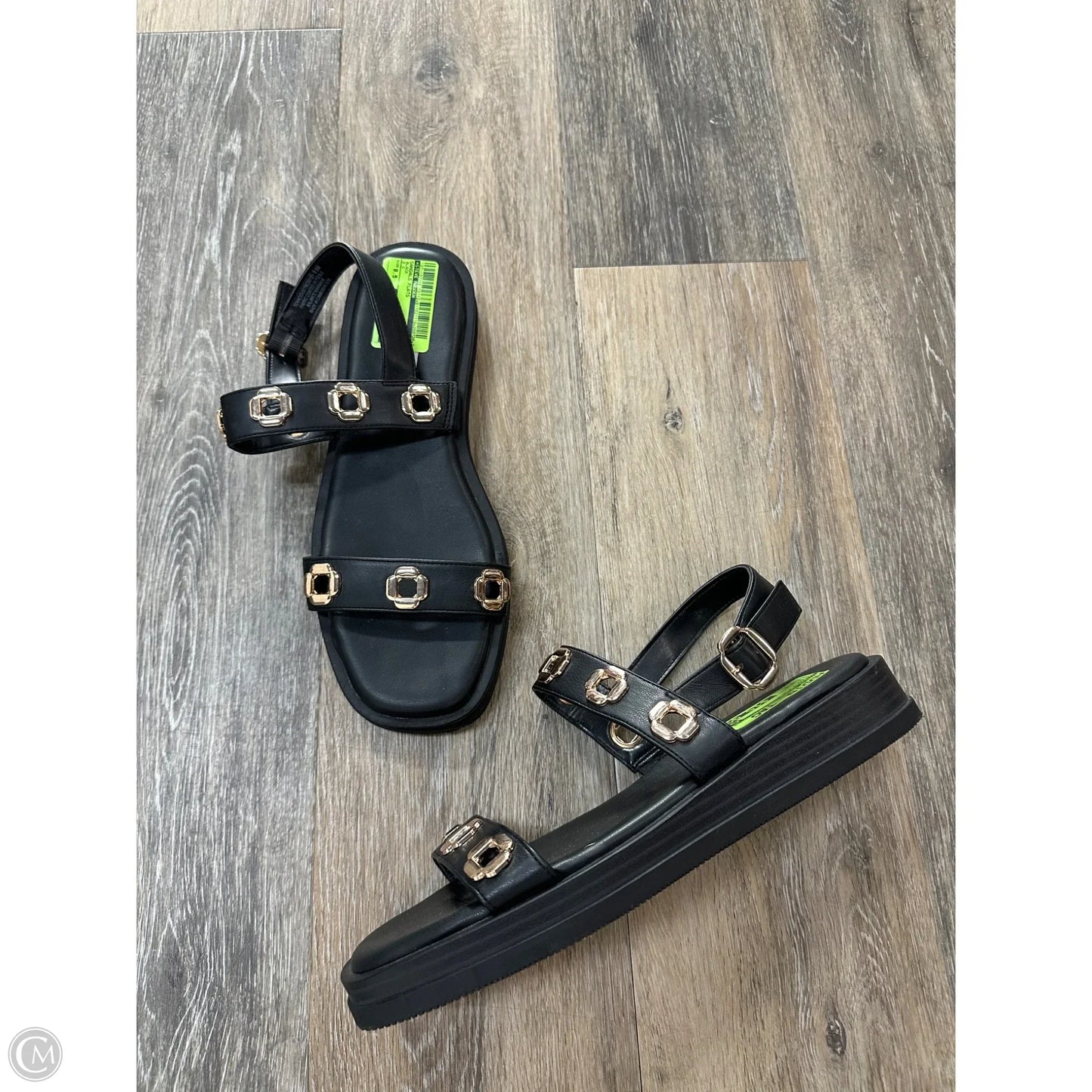 Sandals Flats By Steve Madden In Black, Size: 9.5