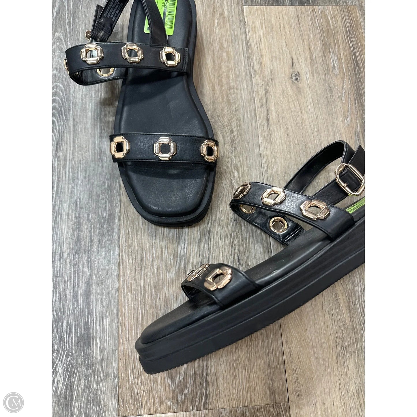 Sandals Flats By Steve Madden In Black, Size: 9.5