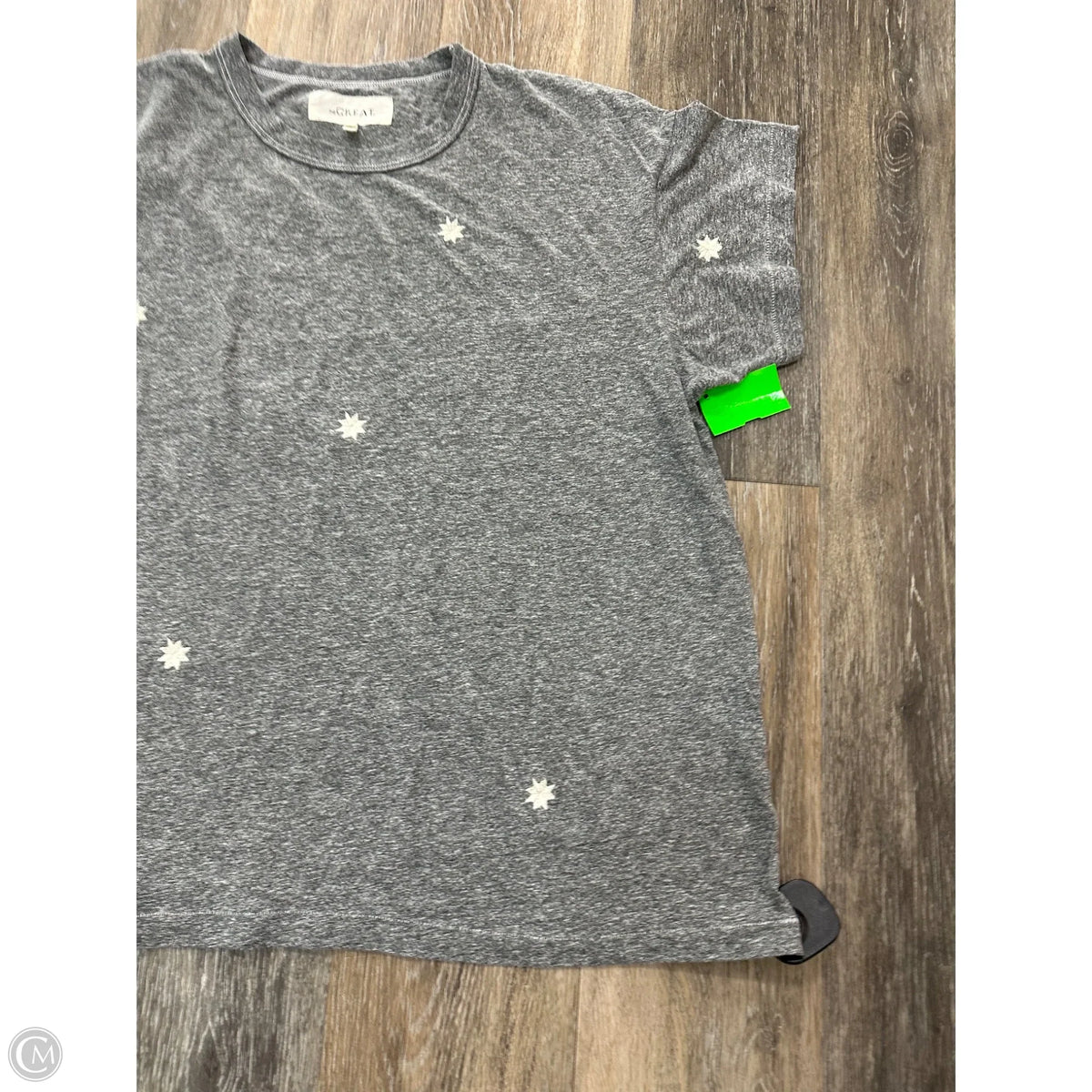 Top Short Sleeve By The Great. In Grey, Size: L
