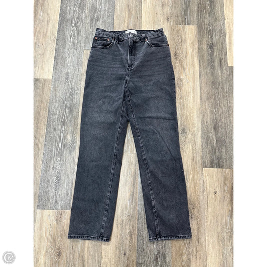 Jeans Straight By Abercrombie And Fitch In Black Denim, Size: 6
