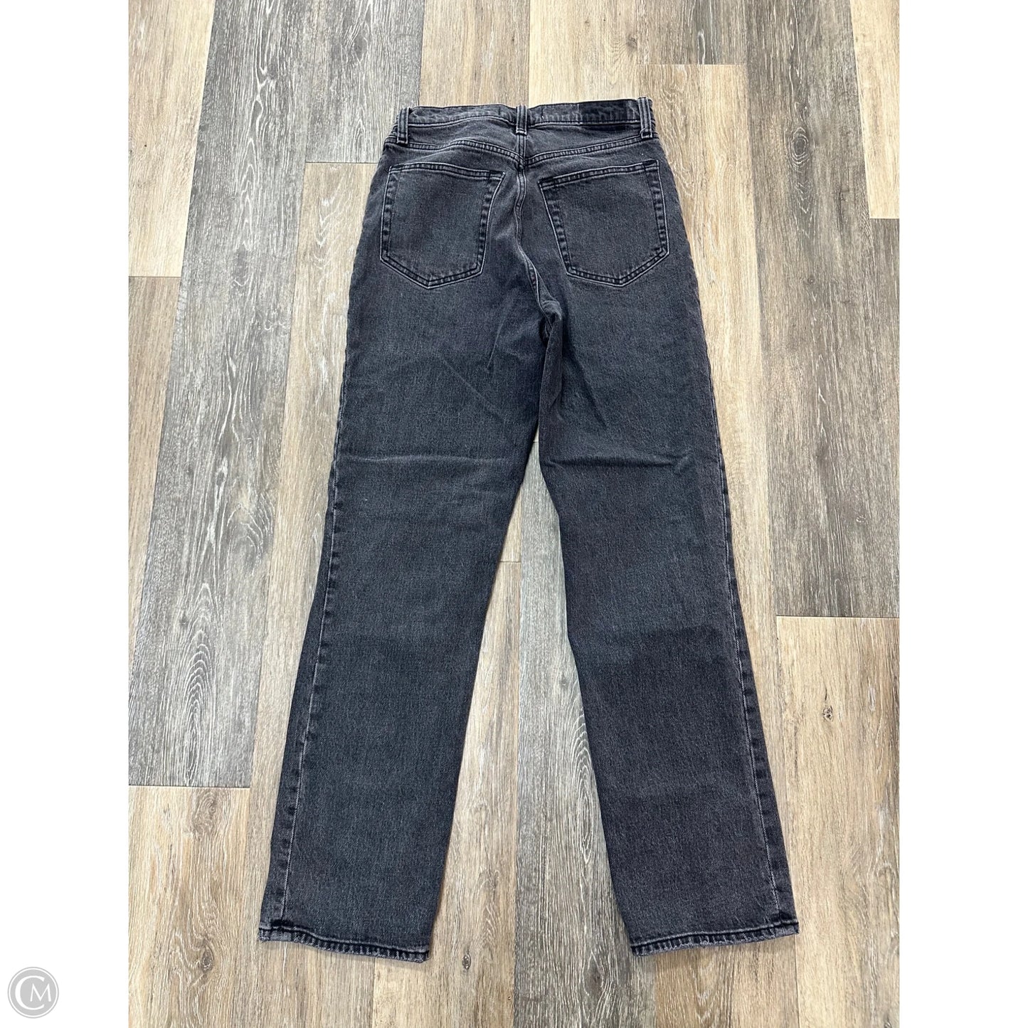 Jeans Straight By Abercrombie And Fitch In Black Denim, Size: 6