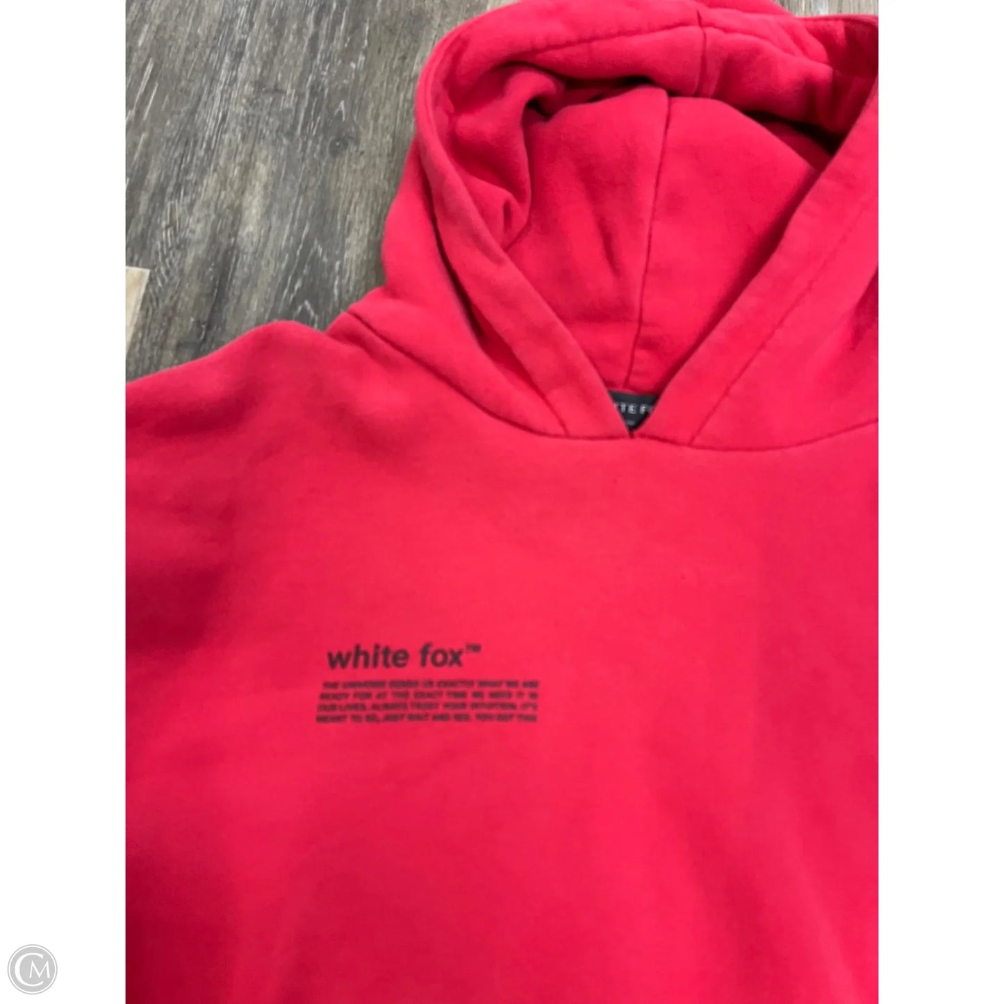 Athletic Sweatshirt Hoodie By White Fox In Red, Size: S