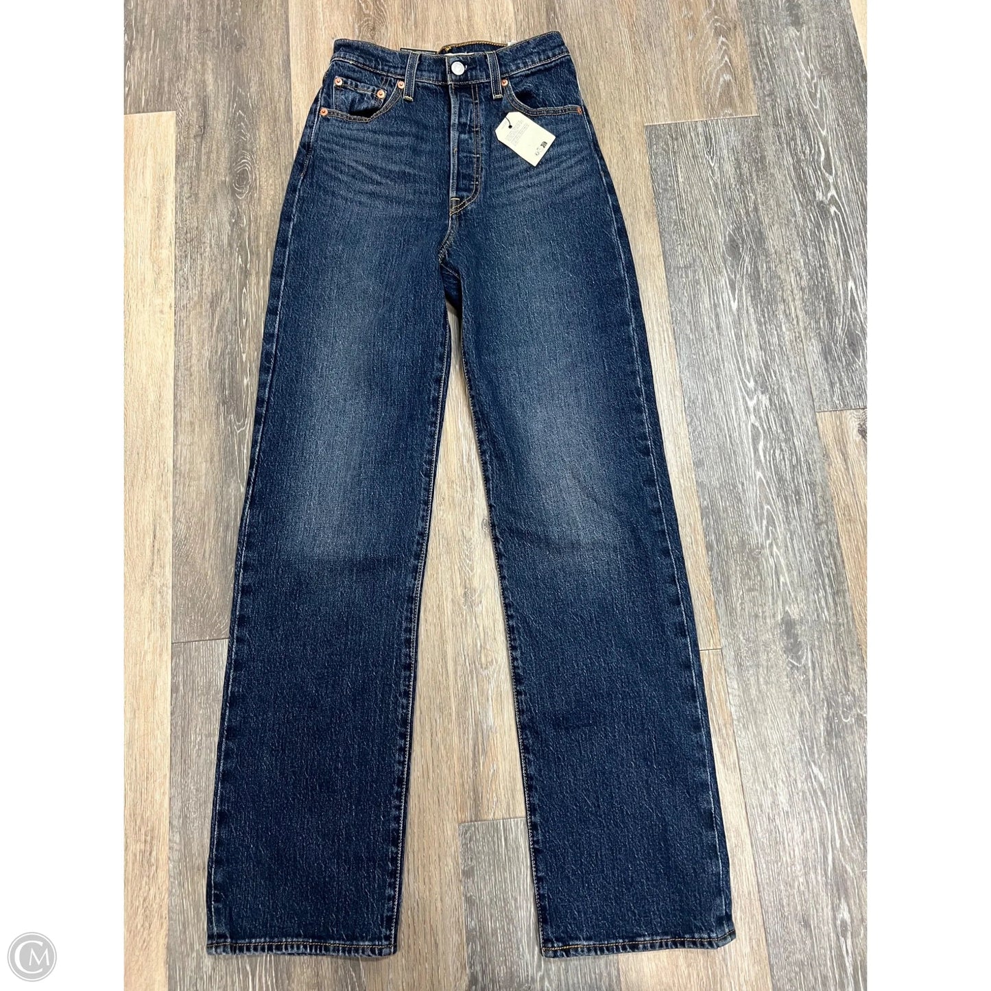 -Jeans Straight By Levis In Blue Denim, Size: 1/25