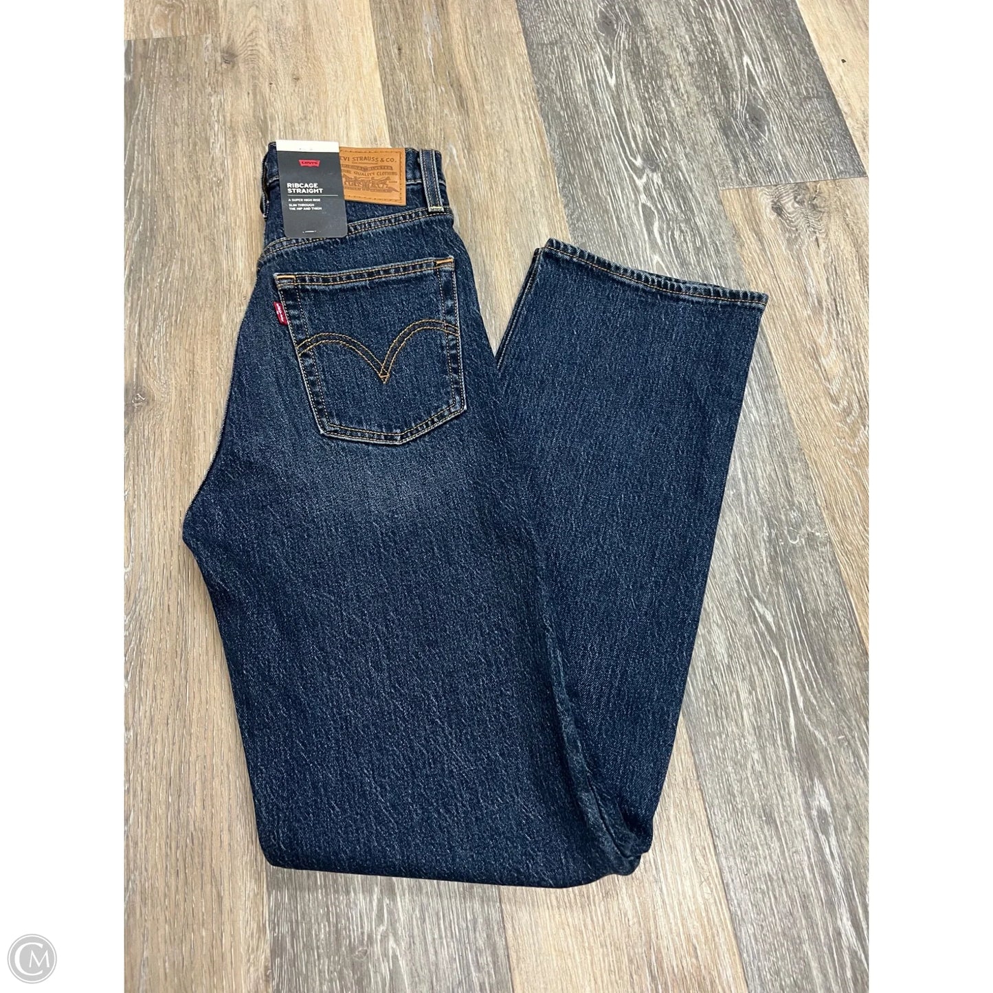 -Jeans Straight By Levis In Blue Denim, Size: 1/25