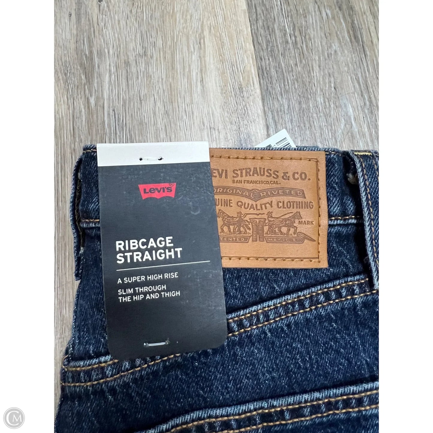 -Jeans Straight By Levis In Blue Denim, Size: 1/25
