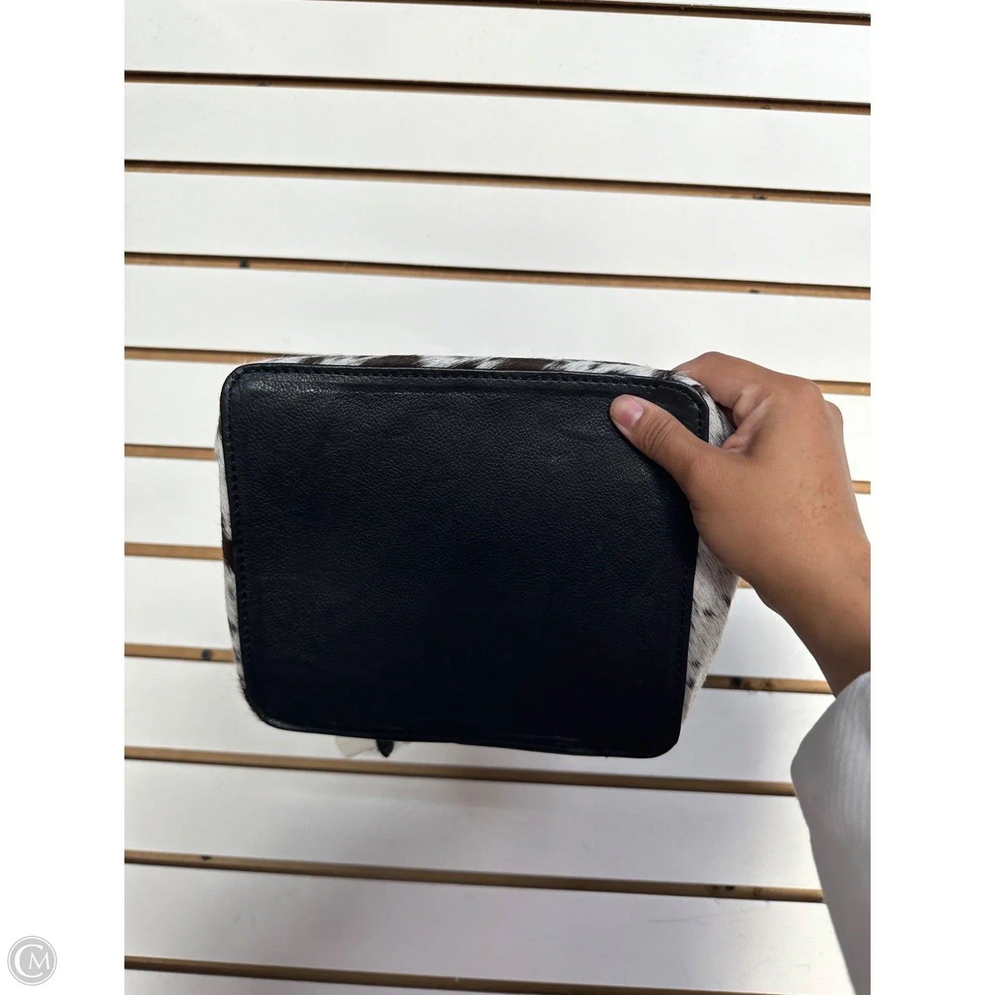 Makeup Bag Leather By Cmc, Size: Medium