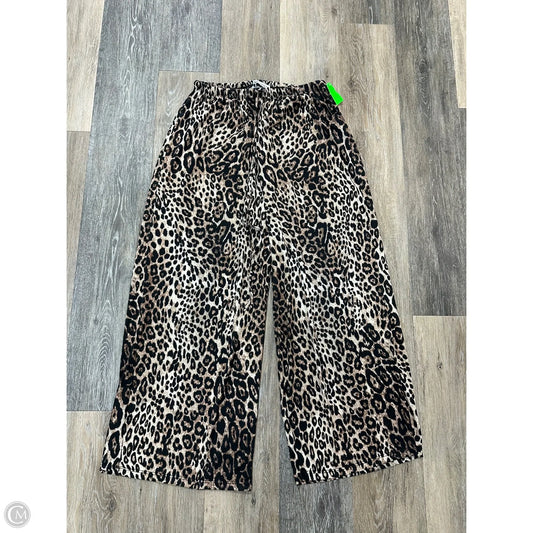 Pants Wide Leg By Zara In Animal Print, Size: M