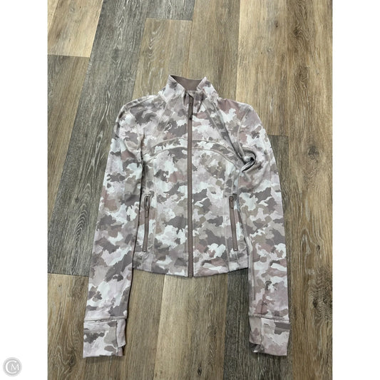 Athletic Top Long Sleeve Collar By Lululemon In Camouflage Print, Size: 6