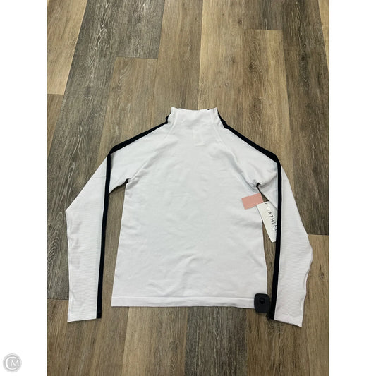 Athletic Top Long Sleeve Collar By Athleta In White, Size: S