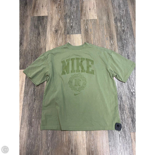 Athletic Top Short Sleeve By Nike Apparel In Green, Size: S