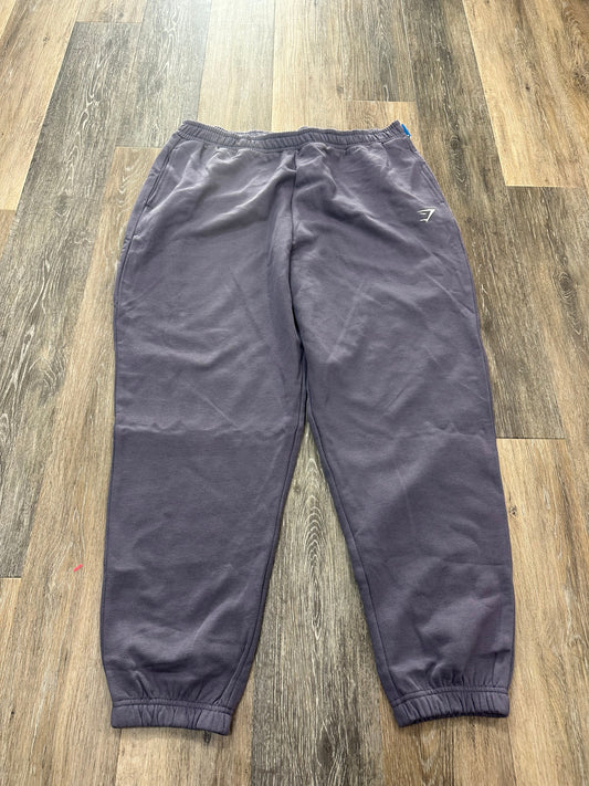 Purple Athletic Pants Gym Shark, Size Xxl